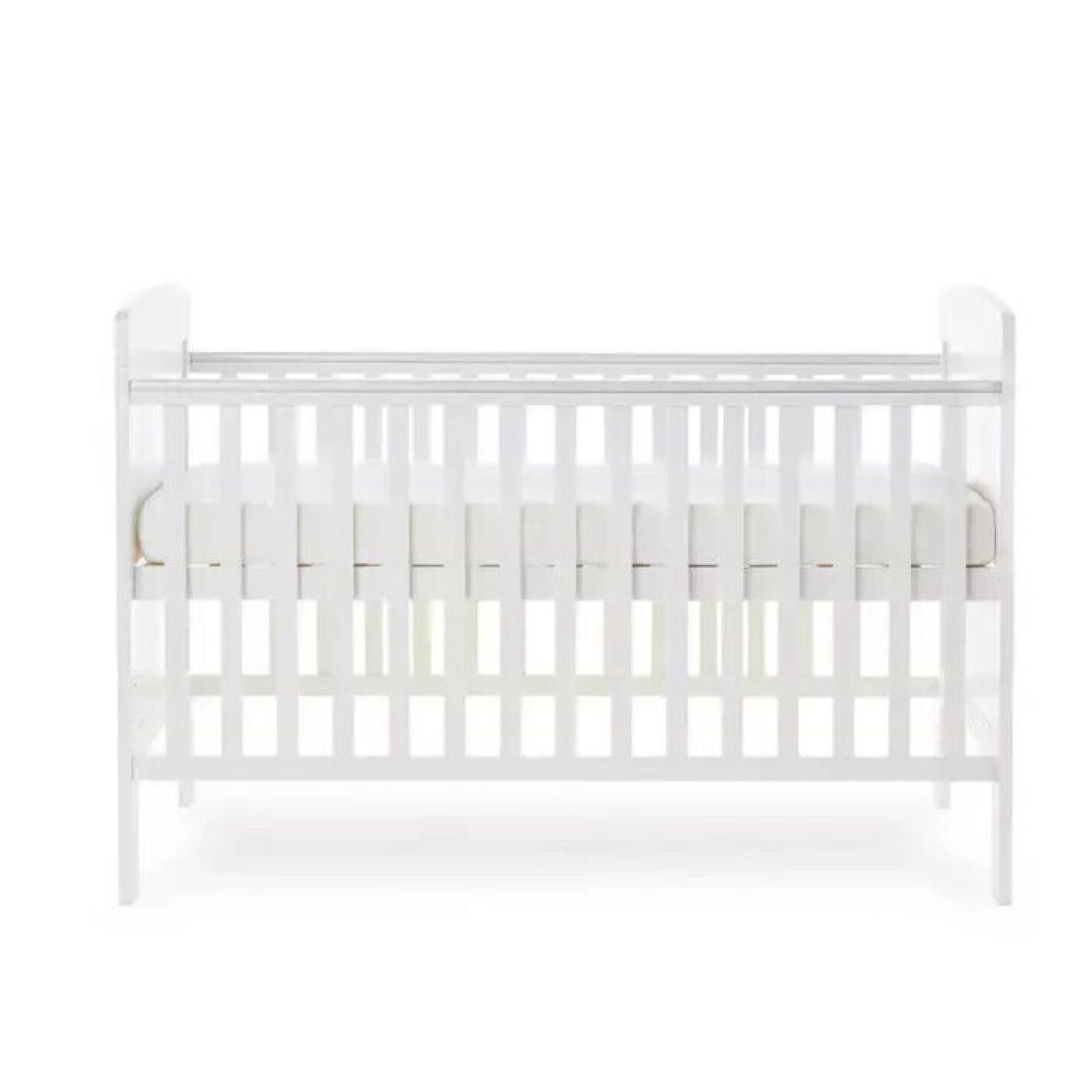 Obaby Grace Cot Bed with Mattress White