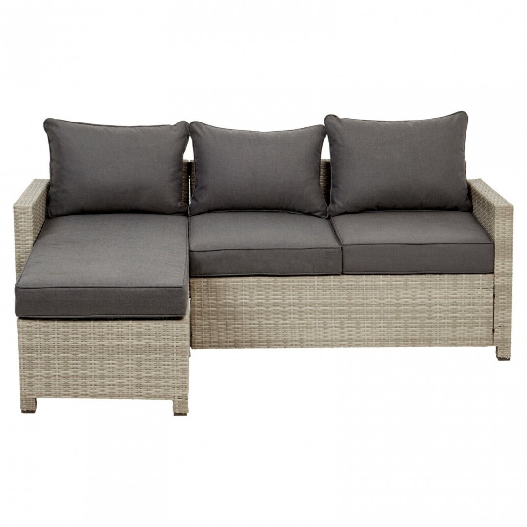 jakarta charcoal garden chaise and footstool set