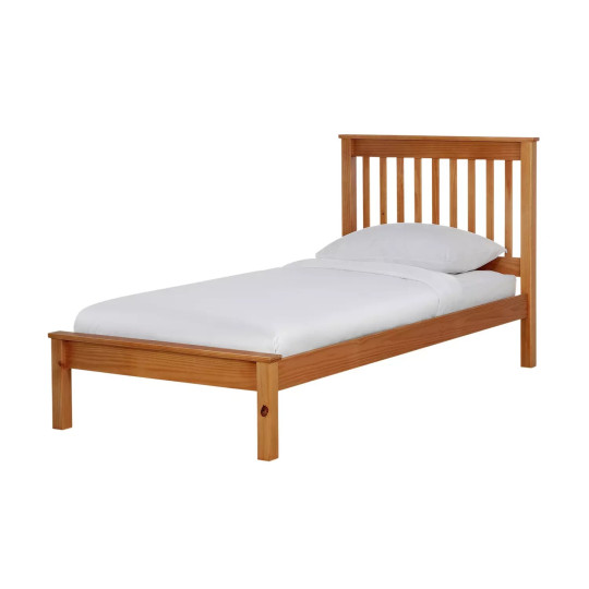 Home Aspley Single Wooden Bed Frame - Oak ( B Grade )