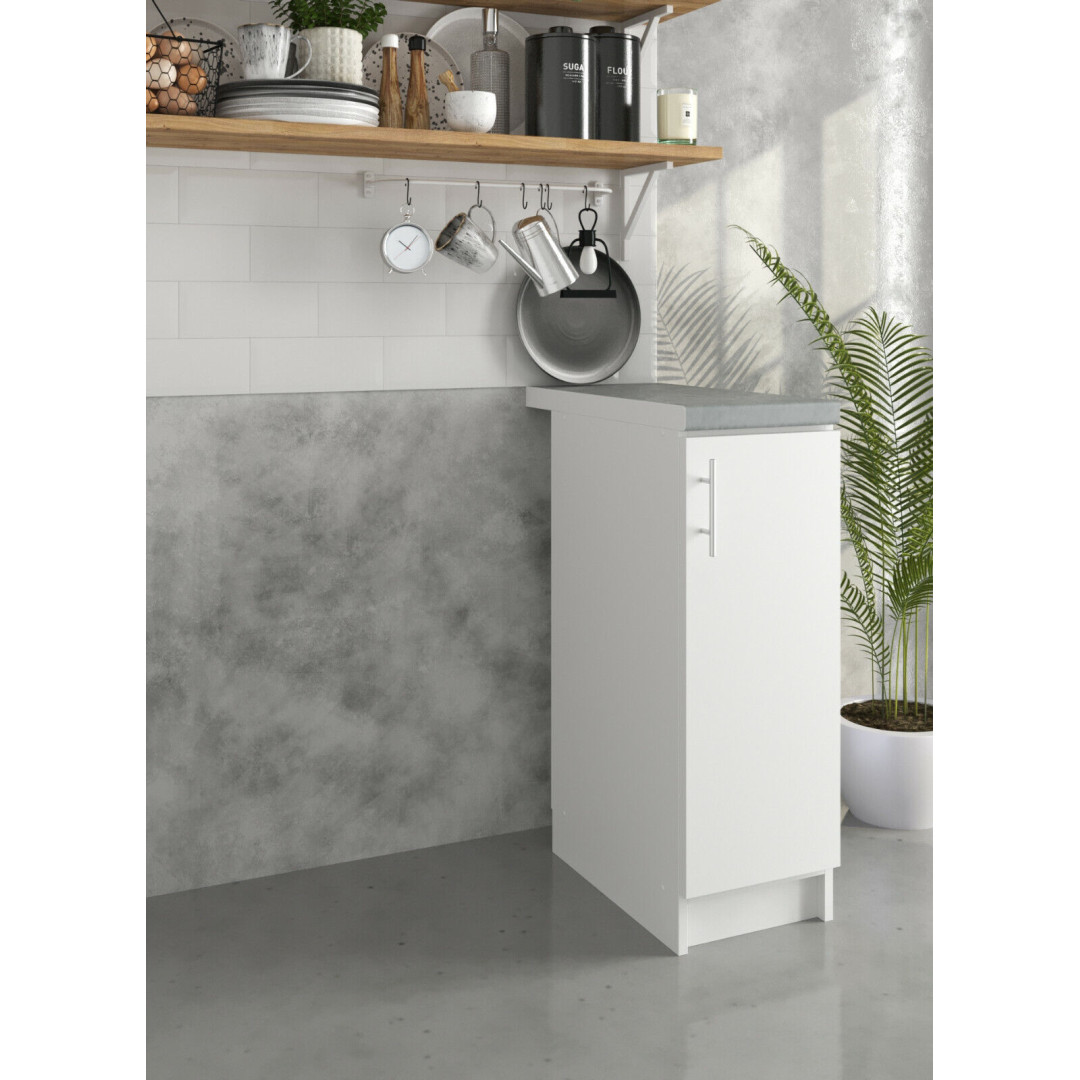 Kitchen Base Cabinet 300mm Cupboard Unit - White Matt