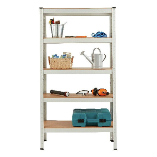 5 Tier Grey Steel Heavy Duty Garage Shelving Unit