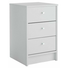 Malibu 3 Drawer Bedside Table - White | Nightstand Storage for Bedroom Malibu 3 Drawer Bedside Table - White | Nightstand Storage for Bedroom