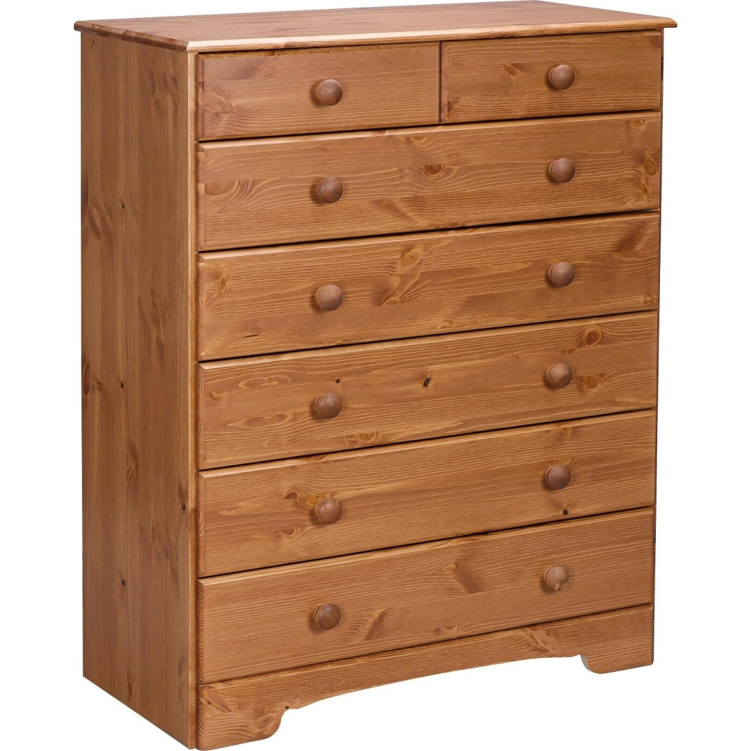 Nordic 5+2 Drawer Chest of Drawers - Pine