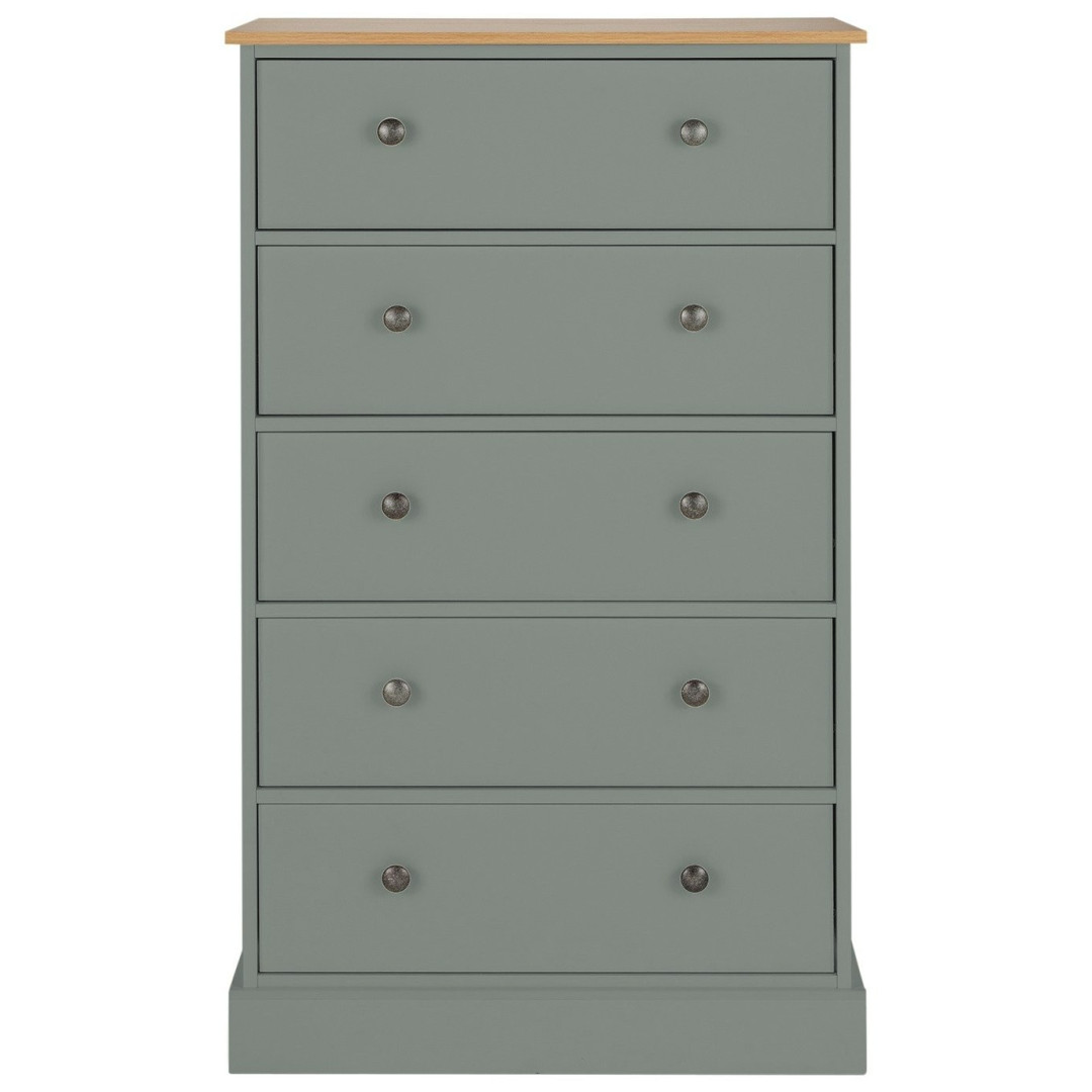 Home Kensington 5 Drawer Chest - Sage Green | Organized Clothing Space Home Kensington 5 Drawer Chest - Sage Green | Organized Clothing Space