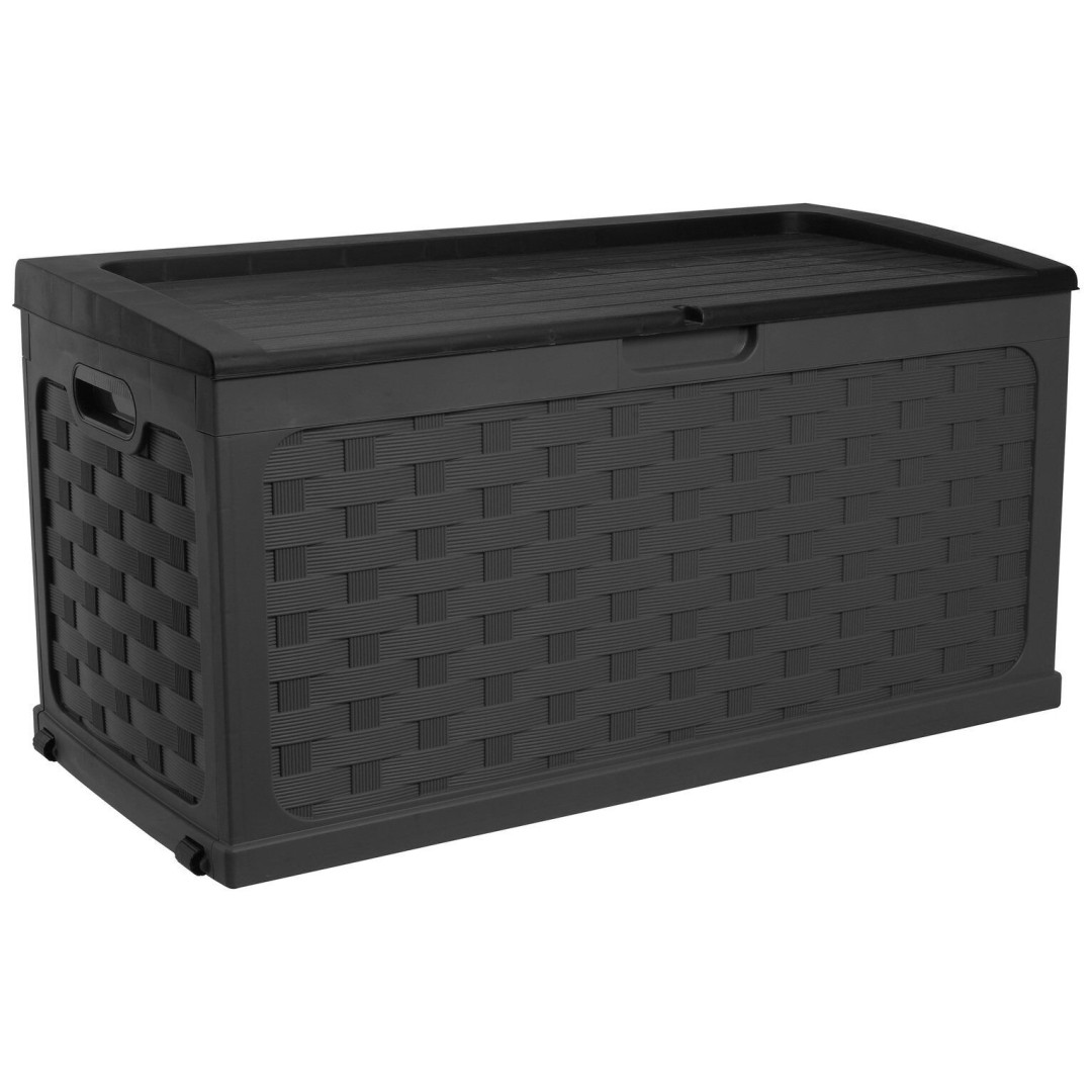 McGregor 335L Rattan Storage Box - Black