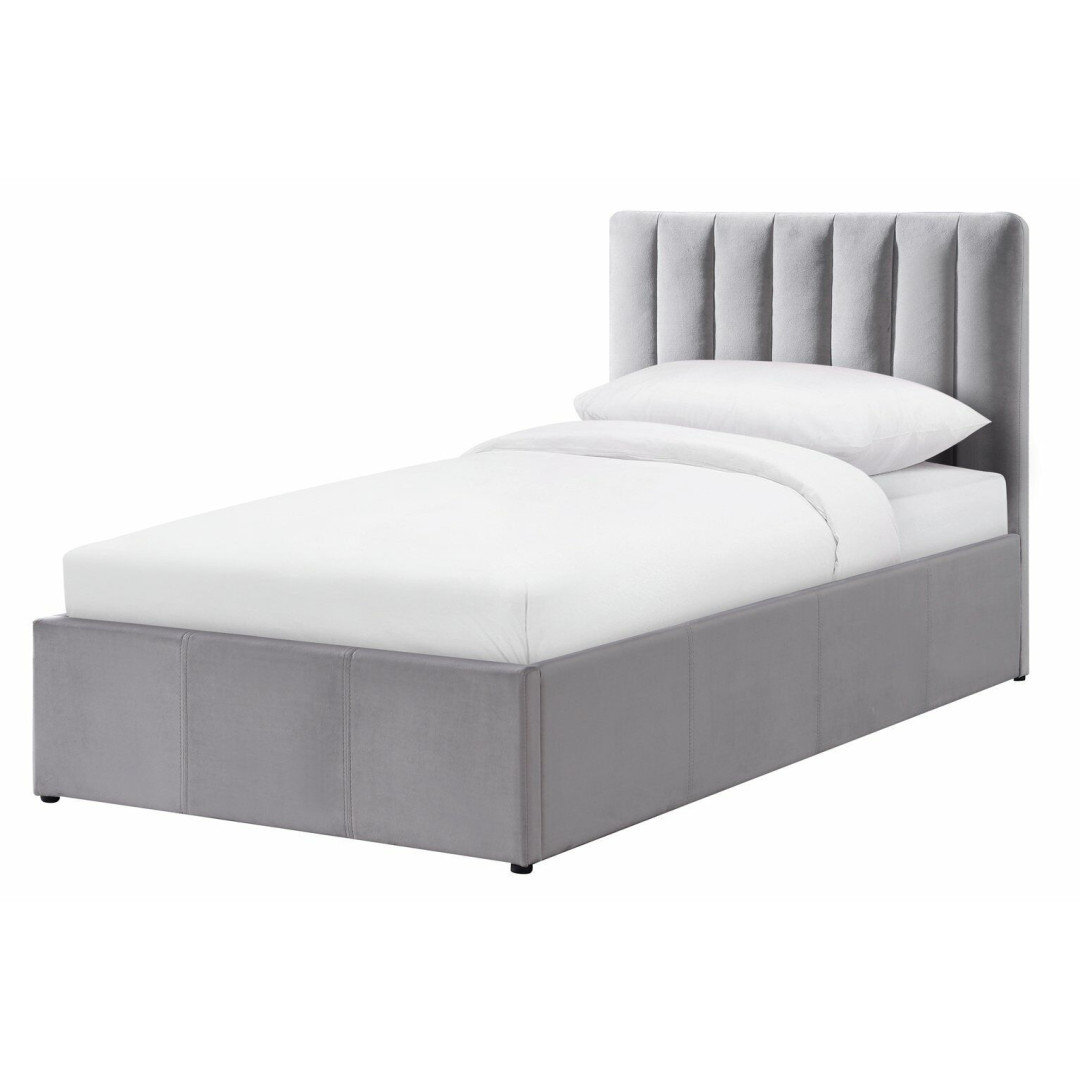Pandora Single Ottoman Bed Frame - Grey