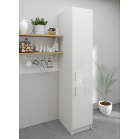 Kitchen Base Tall Ladder Cabinet 400mm Cupboard - White Gloss