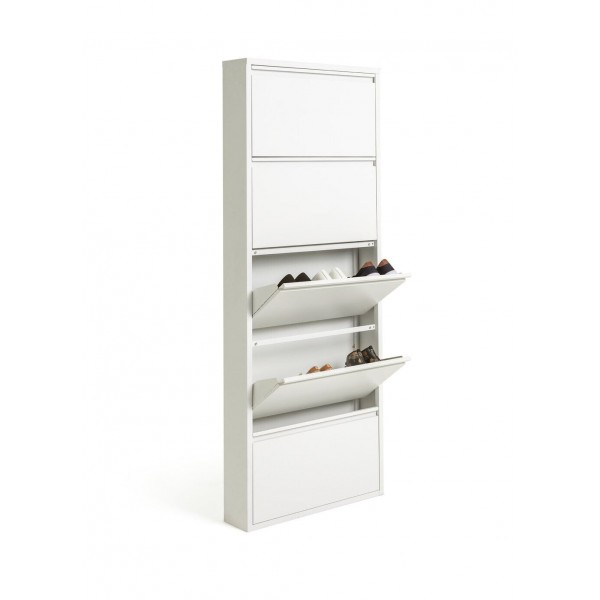 Daxton 5 Shelf Metal Shoe Storage - White ( B Grade 20891 )