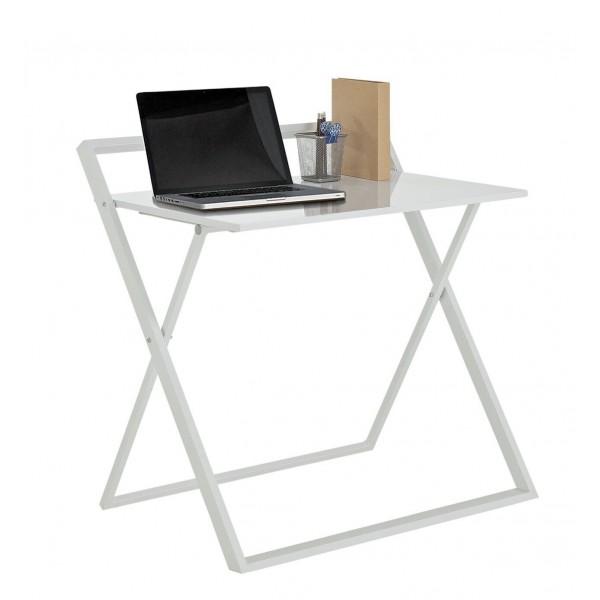 Compact Folding Office Desk - White
