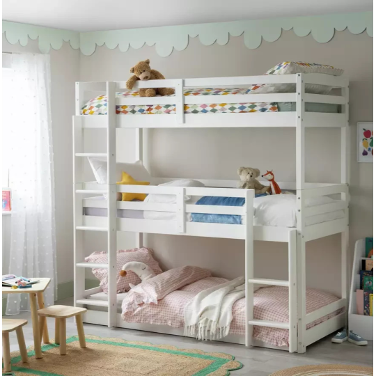 Home Josie Triple Single Bunk Bed - White ( B Grade )