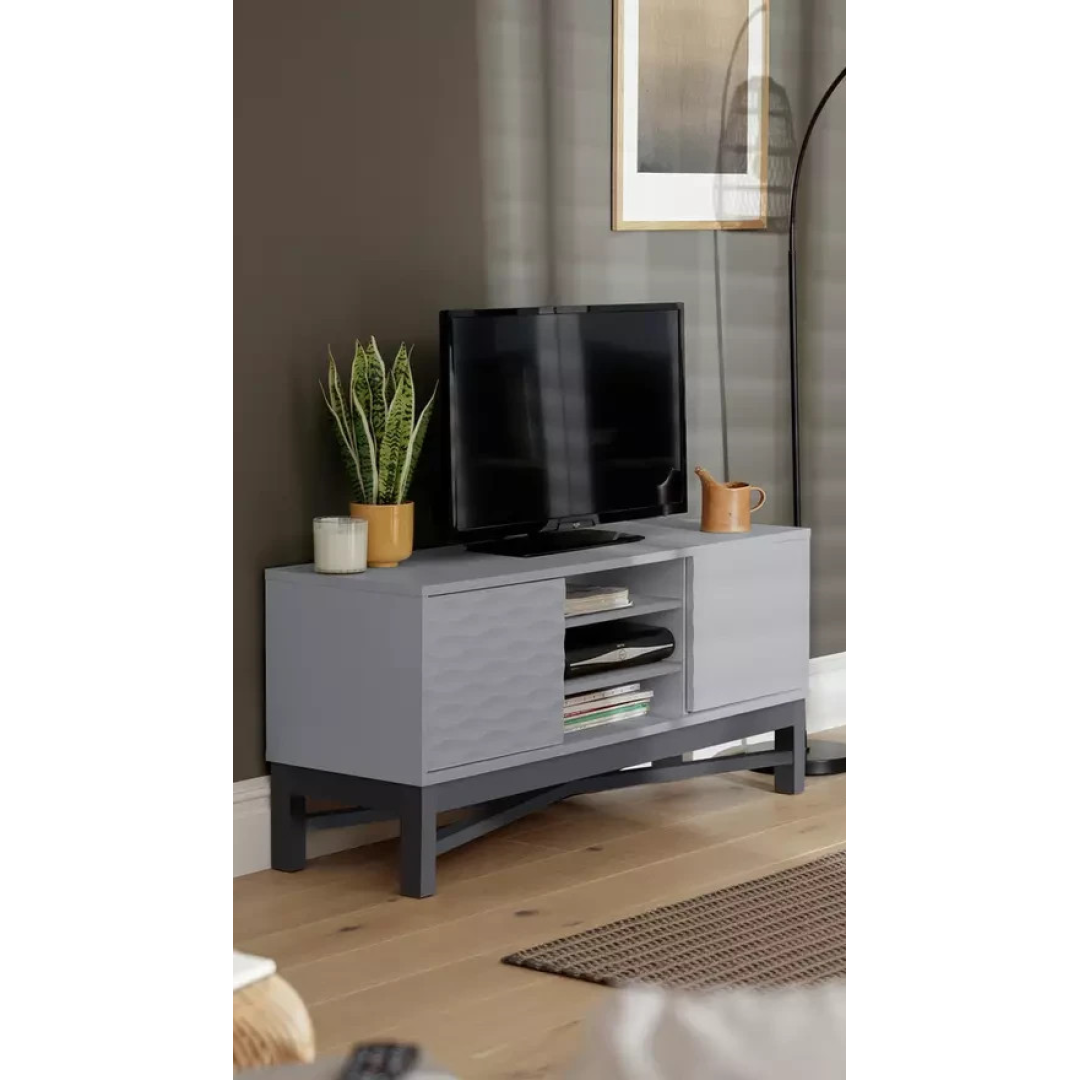 Zander Textured TV Unit - Grey (B Grade) Zander Textured TV Unit - Grey (B Grade)