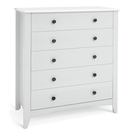 Minato 5 Drawer Chest - White