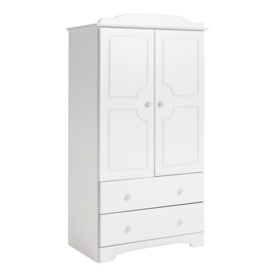 Home Nordic 2 Door 2 Drawer Wardrobe - White | Scandinavian Interior Style