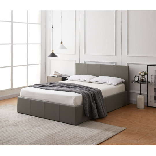 Lavendon Double End Open Ottoman Bed Frame - Grey | Space Saving Sleep Solution