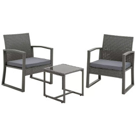 Cento 2 Seater Rattan Effect Garden Bistro Set | Outdoor Patio Table and Chairs Cento 2 Seater Rattan Effect Garden Bistro Set | Outdoor Patio Table and Chairs