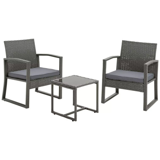 Cento 2 Seater Rattan Effect Garden Bistro Set