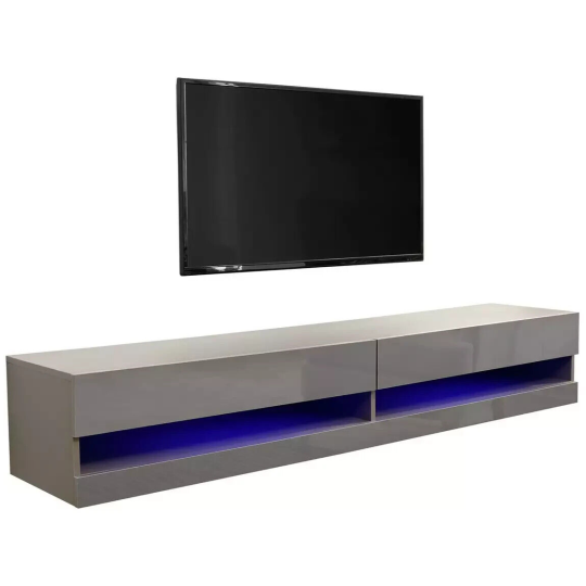 GFW Galicia 180cm LED Wall TV Unit - Grey