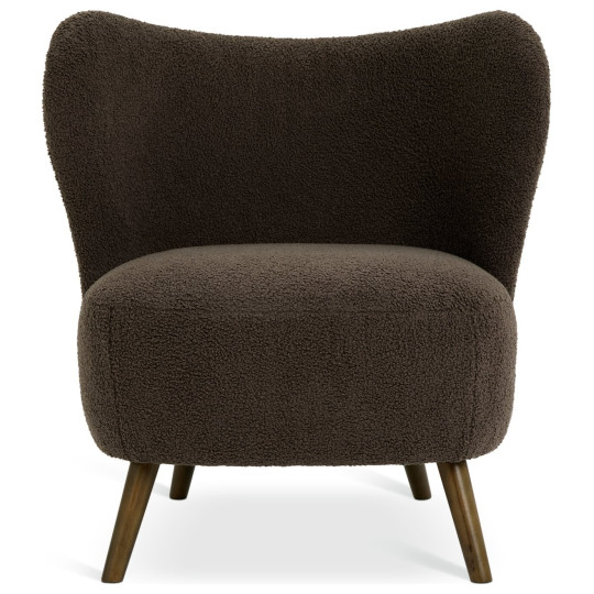 Cory Boucle Accent Chair - Brown