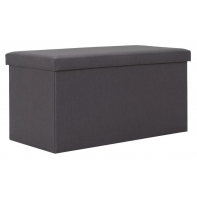 Bennett Medium Fabric Ottoman - Grey