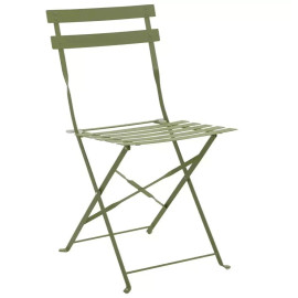 Eve 4 Folding Metal Garden Chairs - Light Green | Outdoor Patio Seating Eve 4 Folding Metal Garden Chairs - Light Green | Outdoor Patio Seating