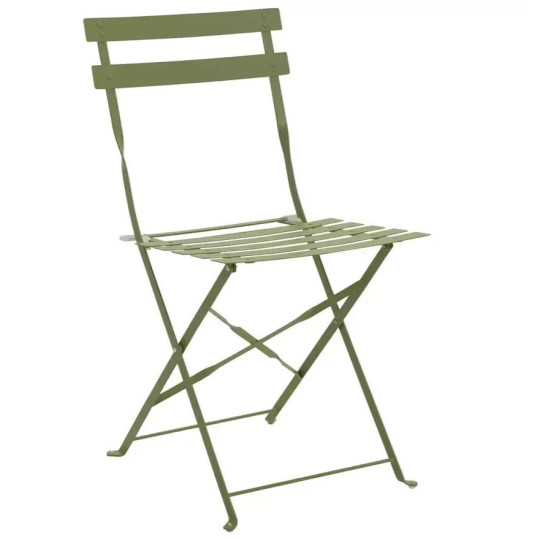 Habitat Eve 4 Folding Metal Garden Chairs - Light Green