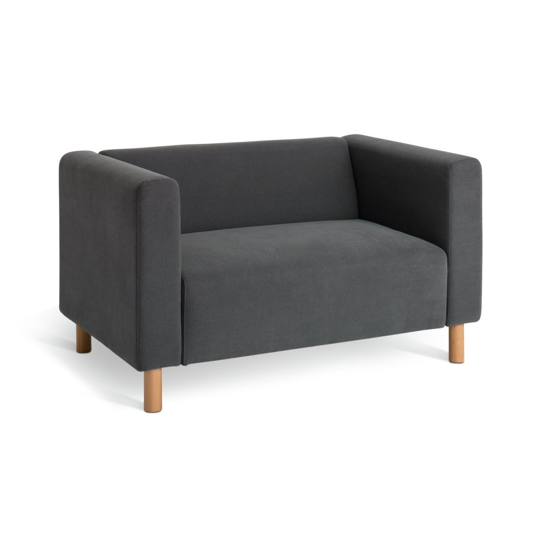 Home Moda Fabric 2 Seater Sofa - Grey | Compact Lounge Design Home Moda Fabric 2 Seater Sofa - Grey | Compact Lounge Design
