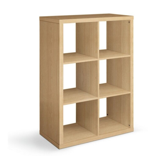 Squares Plus 6 Cube Storage Unit - Oak Effect