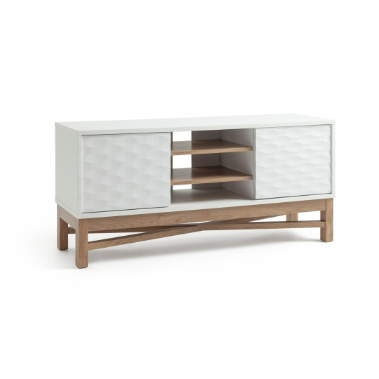 Zander Textured TV Unit - White | Stylish Lounge Interior