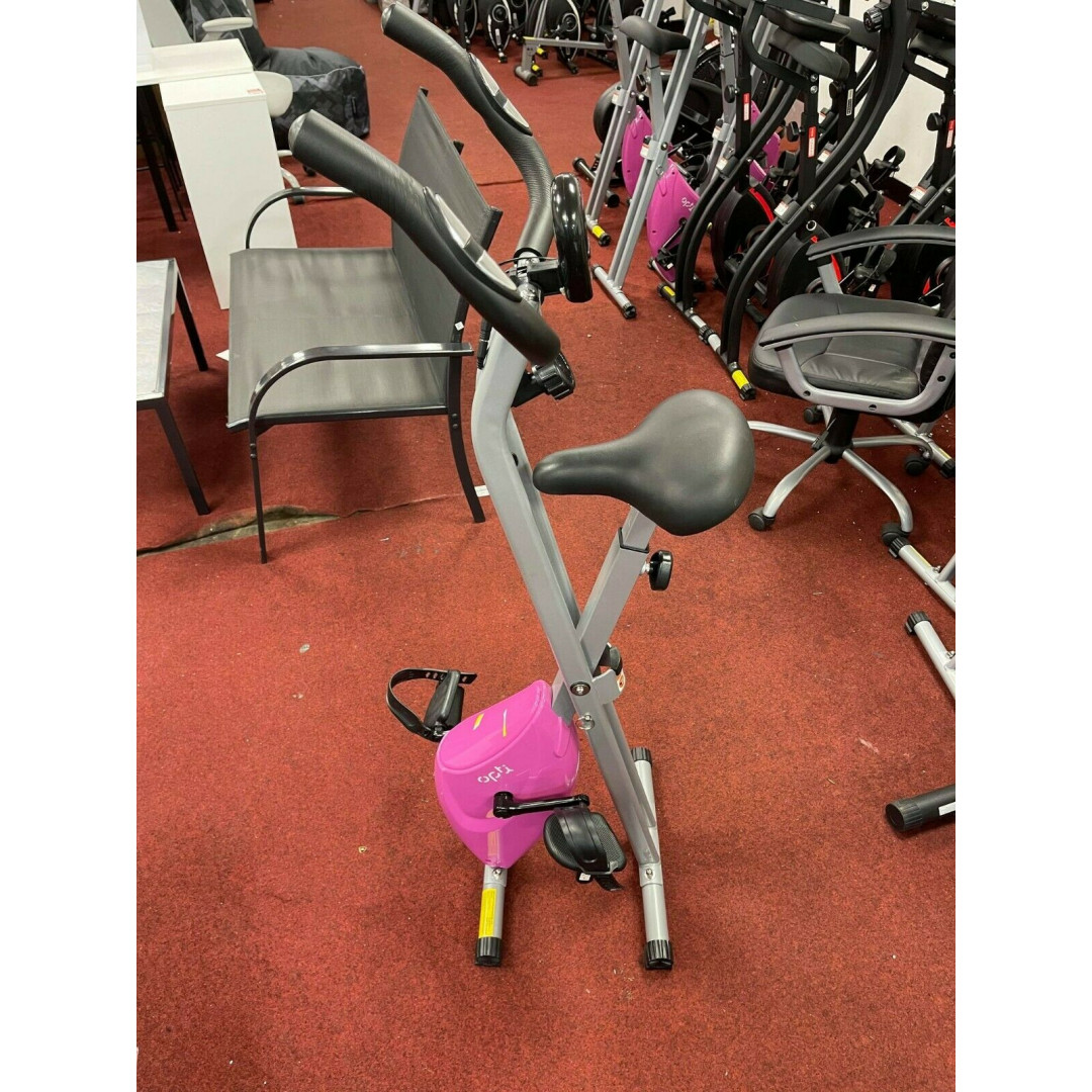 Opti Folding Magnetic Exercise Bike - Pink (4)