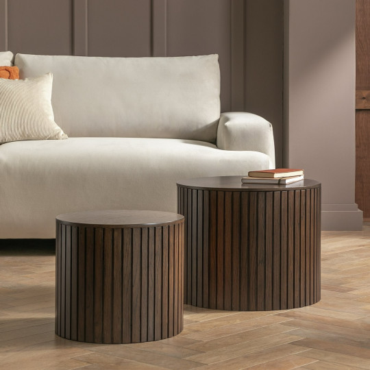 Engel Nest of Coffee Table - Walnut | Space-Saving Living Room Furniture