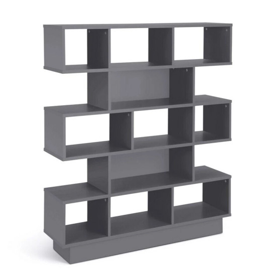 Cubes Wide Bookcase - Grey | Wide Open Bookcase