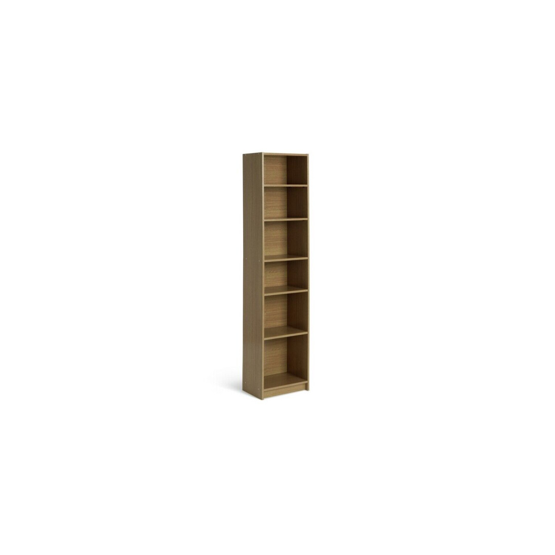 Maine Narrow Bookcase - Oak effect