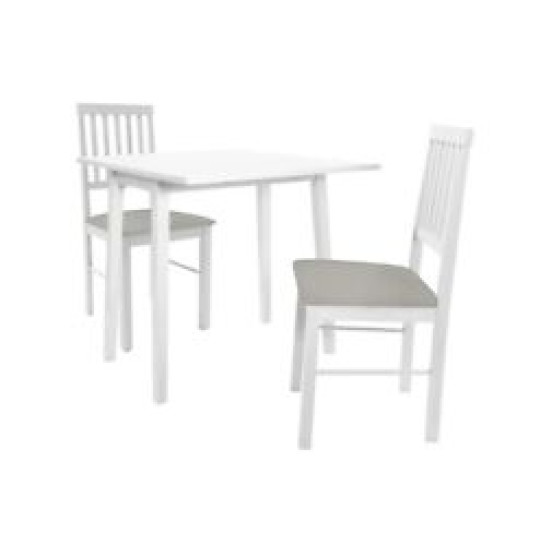 Kendal Solid Wood Extending Table & 2 White Chair ( B Grade 40059 - 40063 )