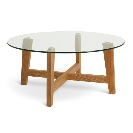 Zela Round Coffee Table - Oak