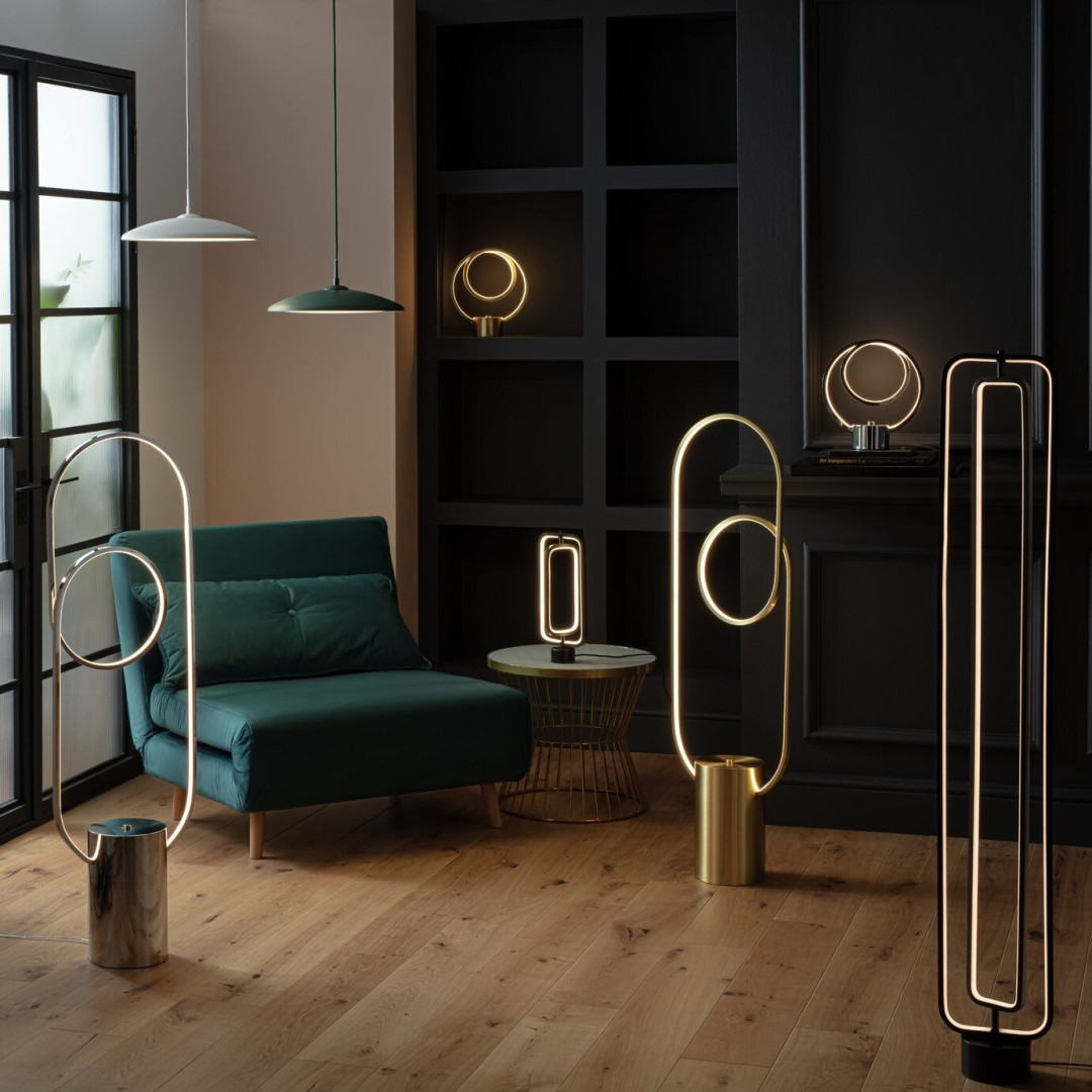 HOMCOM 3Light Tree Floor Lamps For Living Room, Modern Standing Lamp For Bedroom With Globe Lampshade, Steel Base, Bulb Not Included, Gold Tone - Groceries