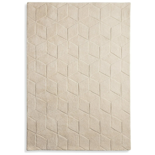 Habitat 60 Geo Carved Rug - 120x170cm - Natural