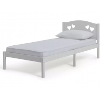 Mia Single Bed Frame - White With Memory Foam Mattress