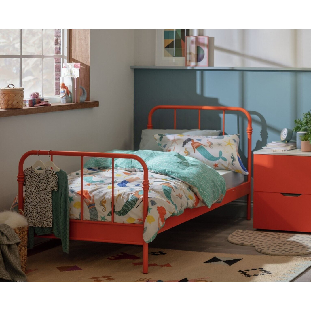 Jett Single Metal Bed Frame - Orange