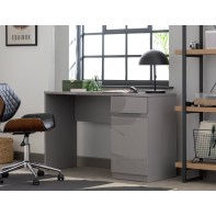 1 Drawer Office Desk - Gloss Grey