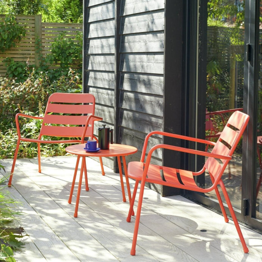 Annika 2 Seater Metal Garden Bistro Set - Red
