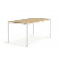 Caleb Wood 4 Seater Dining Table - White