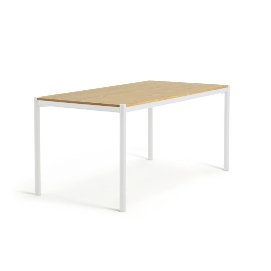 Caleb Wood 4 Seater Dining Table - White