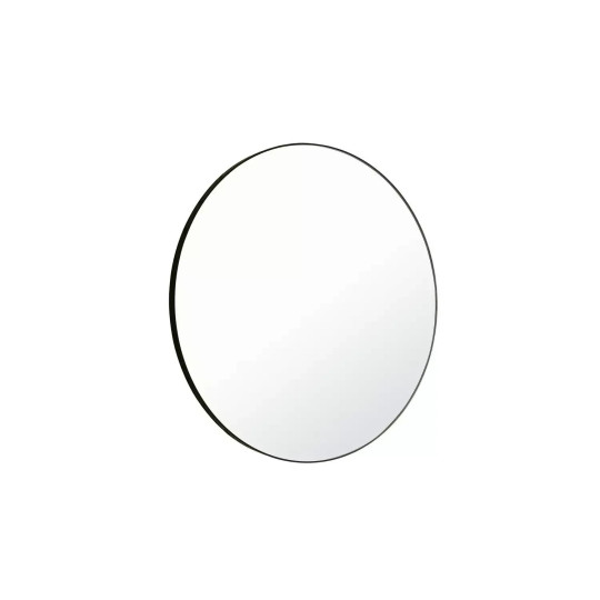 Patsy Large Round Metal Mirror - Black