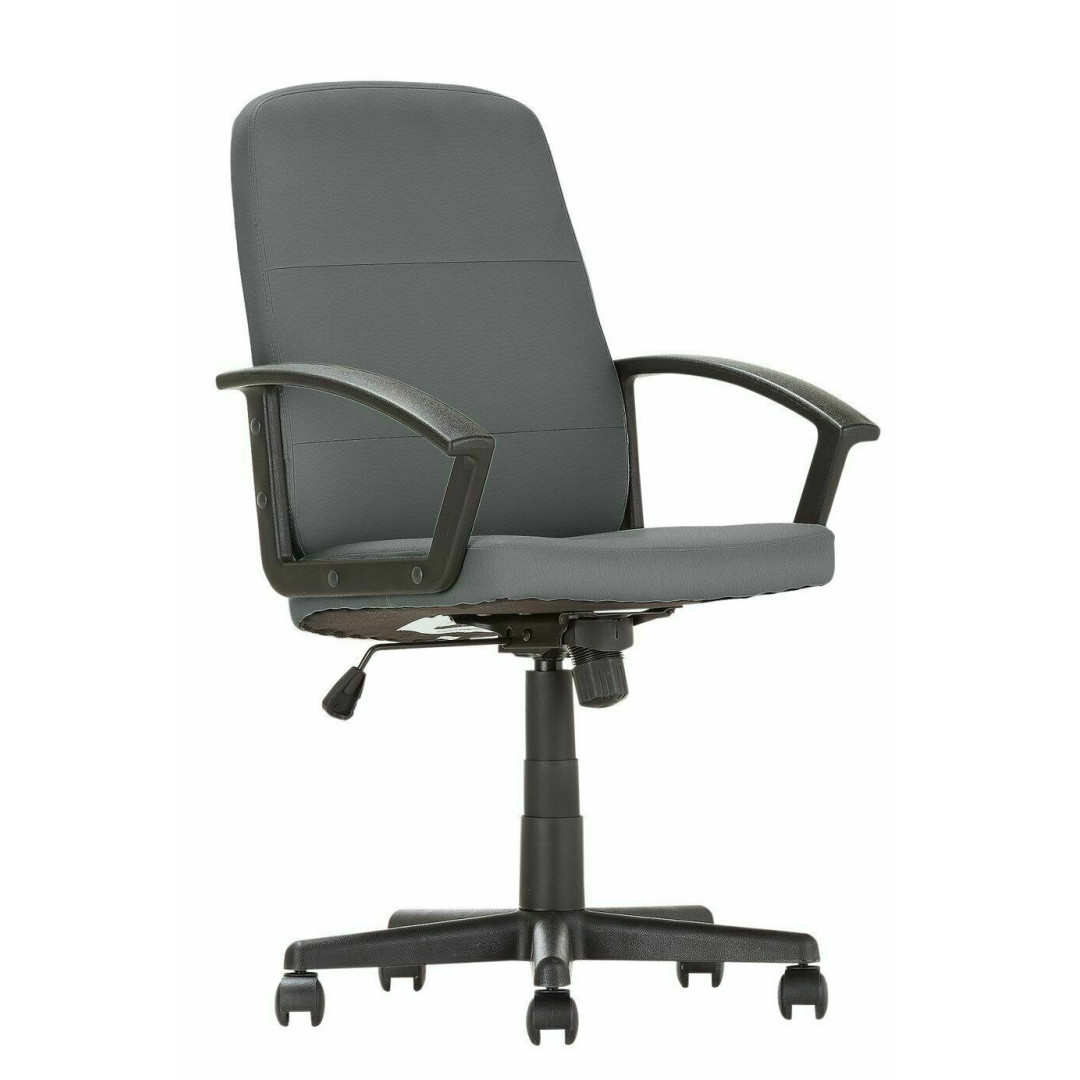 Home Brixham Faux Leather Office Chair - Grey