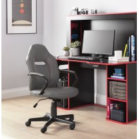 Faux Leather Gaming Chair Office - Grey