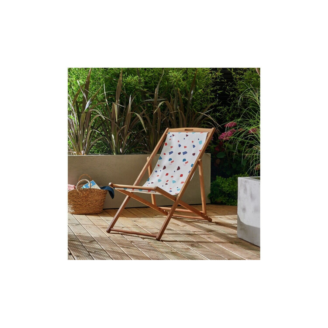 Home Wooden Deck Chair - Terrazzo