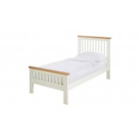 Aubrey Single Wooden Bed Frame - Two Tone