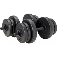Adjustable Dumbbell Set 20kg With Spinlocks & Weight Plates - Pair Of Dumbbells