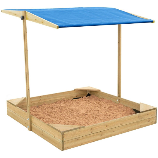 TP Toys Wooden Sandpit With Canopy