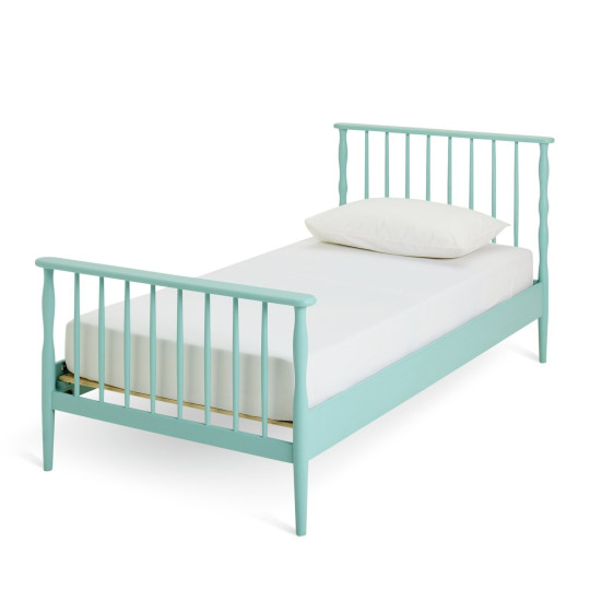 Kids Thea Spindle Single Bed Frame - Duck Egg Blue | Childrens Bedroom Furniture